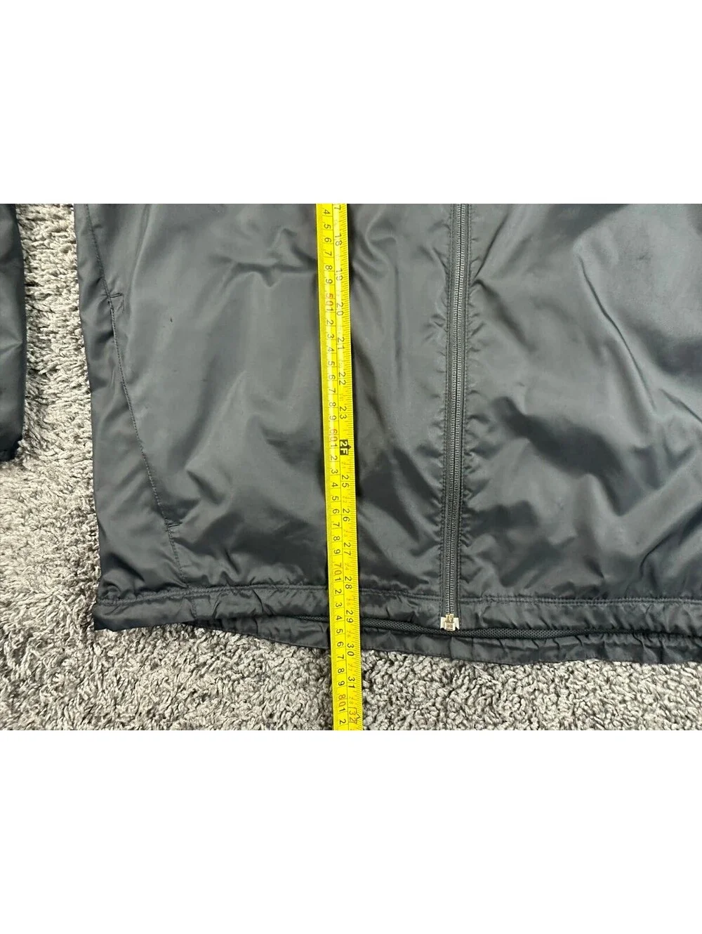 Nike Mens Team Sideline Rain Jacket Black Hooded Windbreaker Full Zip Sz XL